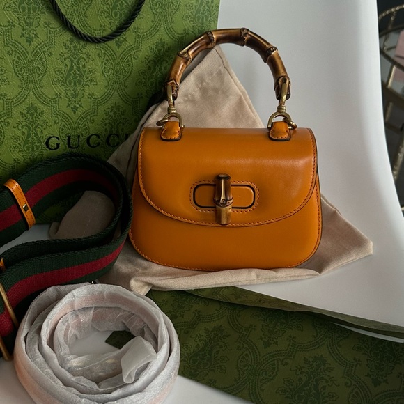 GUCCI BAMBOO 1947 MINI TOP HANDLE
BAG - Picture 14 of 16